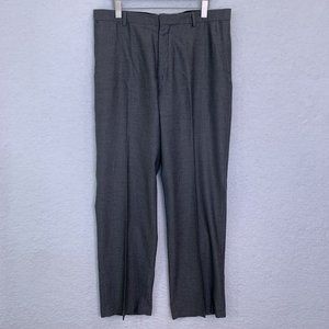 Banana Republic Men's 36x32 Charcoal Herringbone Tailored Fit Dress Slacks